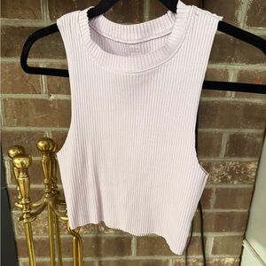Aerie Light Purple Ribbed Tank Top